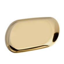 Wheat Nordic Style Stainless Storage Tray Cosmetics Jewelry Cake Plate for Office Desks(Golden L) Craft Storage & Lighting