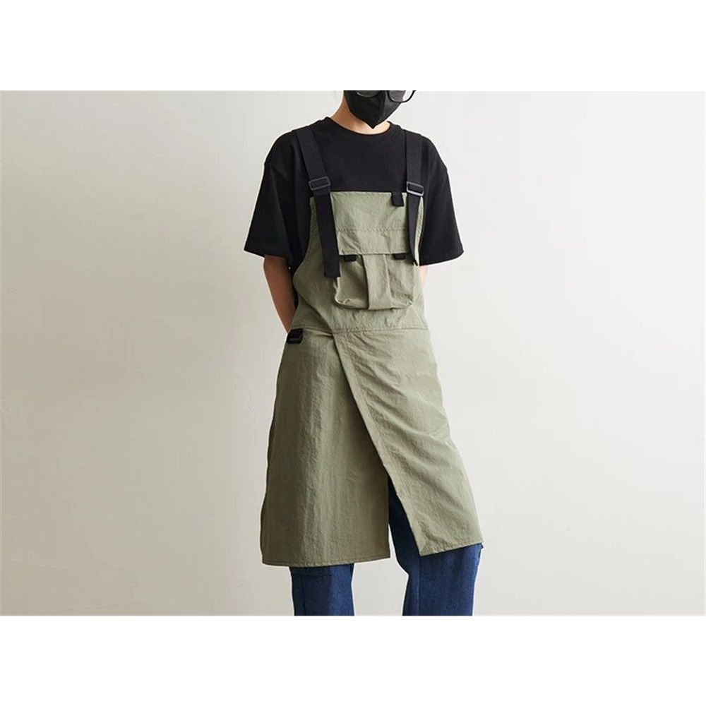 Dark Gray Artists Apron Vest with single pocket. Painting Accessories