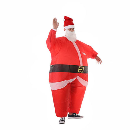 White Smoke Inflatable Christmas Santa Claus Suit, Funny Blow Up Christmas Costumes Suit, Unisex Adult Fancy Cosplay Party Costume Occasions > Christmas > Christmas Decorations