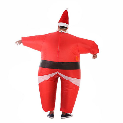 White Smoke Inflatable Christmas Santa Claus Suit, Funny Blow Up Christmas Costumes Suit, Unisex Adult Fancy Cosplay Party Costume Occasions > Christmas > Christmas Decorations