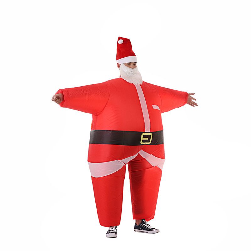 White Smoke Inflatable Christmas Santa Claus Suit, Funny Blow Up Christmas Costumes Suit, Unisex Adult Fancy Cosplay Party Costume Occasions > Christmas > Christmas Decorations