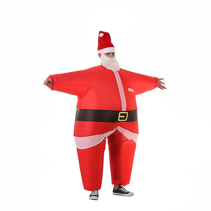White Smoke Inflatable Christmas Santa Claus Suit, Funny Blow Up Christmas Costumes Suit, Unisex Adult Fancy Cosplay Party Costume Occasions > Christmas > Christmas Decorations