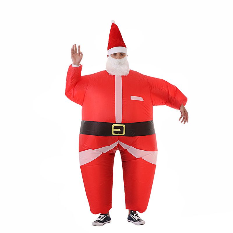 White Smoke Inflatable Christmas Santa Claus Suit, Funny Blow Up Christmas Costumes Suit, Unisex Adult Fancy Cosplay Party Costume Occasions > Christmas > Christmas Decorations