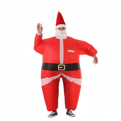 White Smoke Inflatable Christmas Santa Claus Suit, Funny Blow Up Christmas Costumes Suit, Unisex Adult Fancy Cosplay Party Costume Occasions > Christmas > Christmas Decorations
