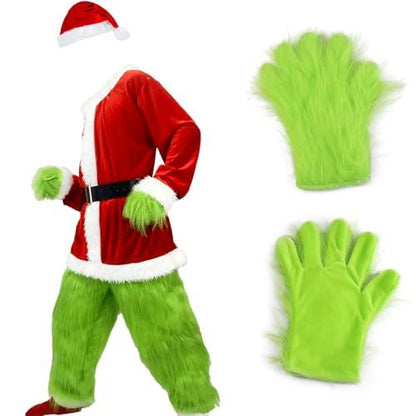 White Smoke Adult Green Monster Christmas Santa Costume Set for Holiday Parties, Cosplay & Themed Events, M (Green) Occasions > Christmas > Christmas Clothing