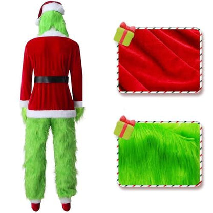 White Smoke Adult Green Monster Christmas Santa Costume Set for Holiday Parties, Cosplay & Themed Events, M (Green) Occasions > Christmas > Christmas Clothing