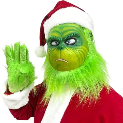 White Smoke Christmas Full Head Overhead Mask Perfect For Holiday Parties, Cosplays, and Festive Events (Green) Occasions > Christmas > Christmas Clothing