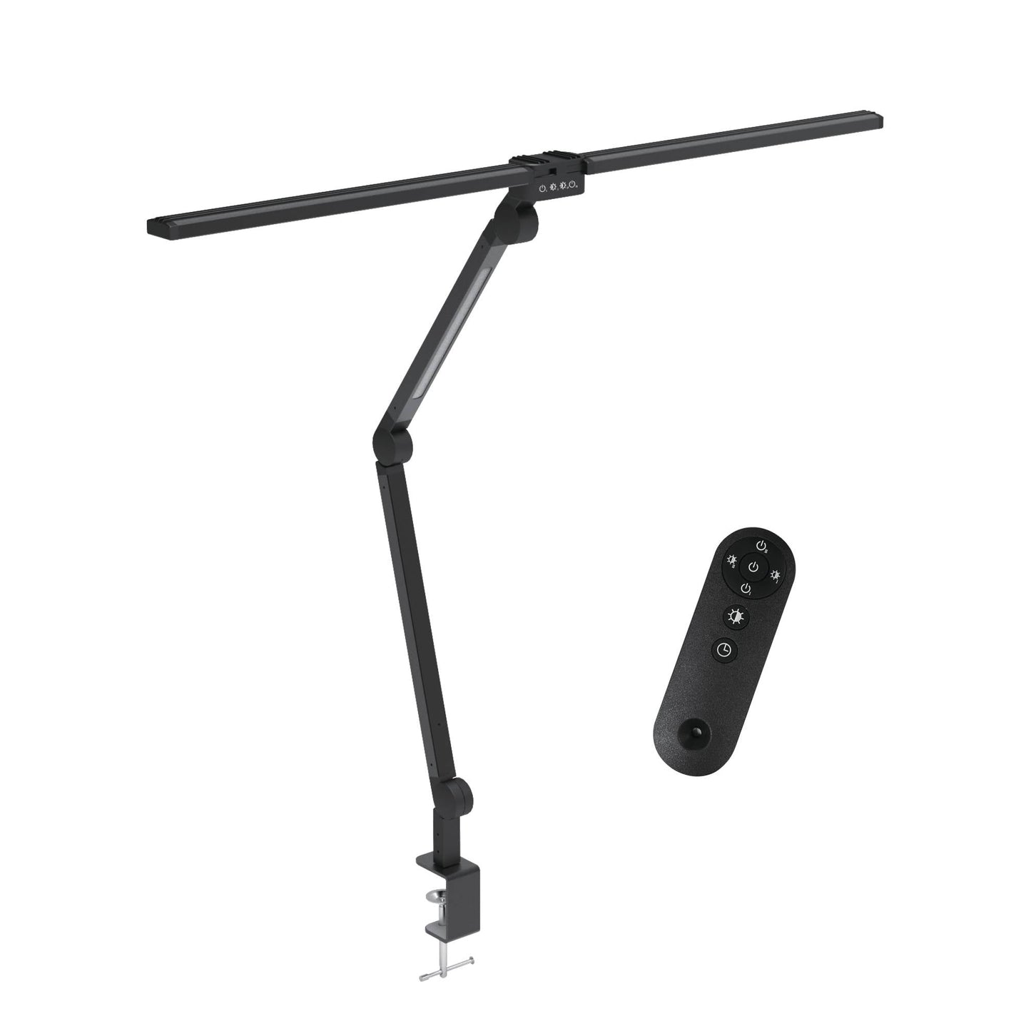 White Smoke Kitchee Tri-Fold LED Desk Lamp with Clamp - Swinging Arm Eye-Care Dimmable Light Craft Storage & Lighting