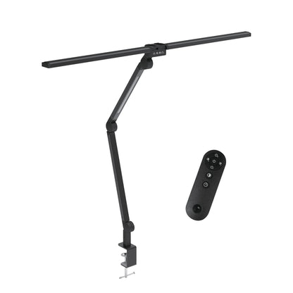 White Smoke Kitchee Tri-Fold LED Desk Lamp with Clamp - Swinging Arm Eye-Care Dimmable Light Craft Storage & Lighting