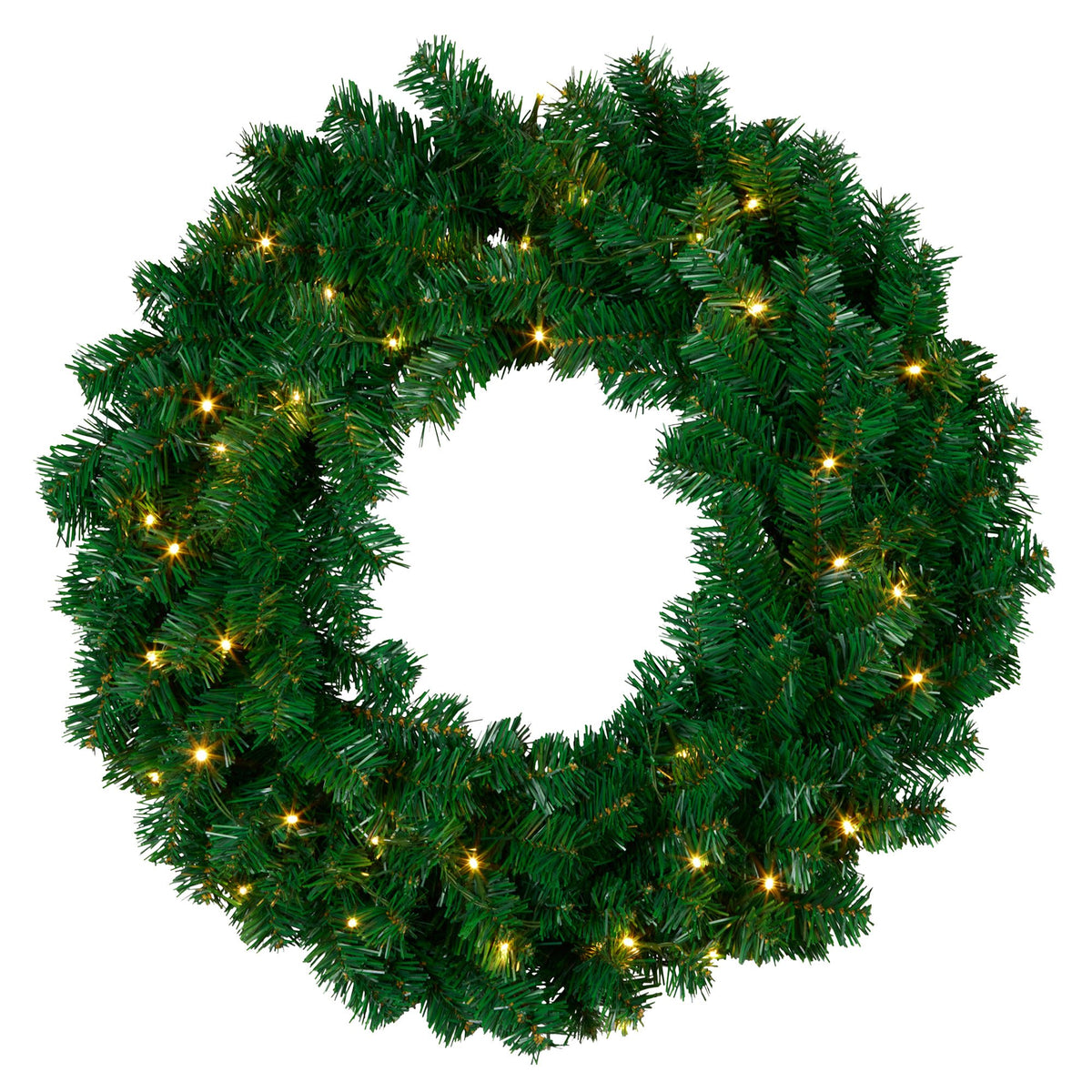White Smoke Christabelle 61cm Chadwick Christmas Wreath with LED Lights Front Door Decoration Ornament Christmas