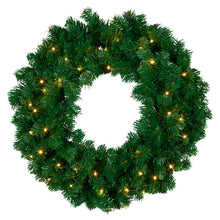 White Smoke Christabelle 61cm Chadwick Christmas Wreath with LED Lights Front Door Decoration Ornament Christmas