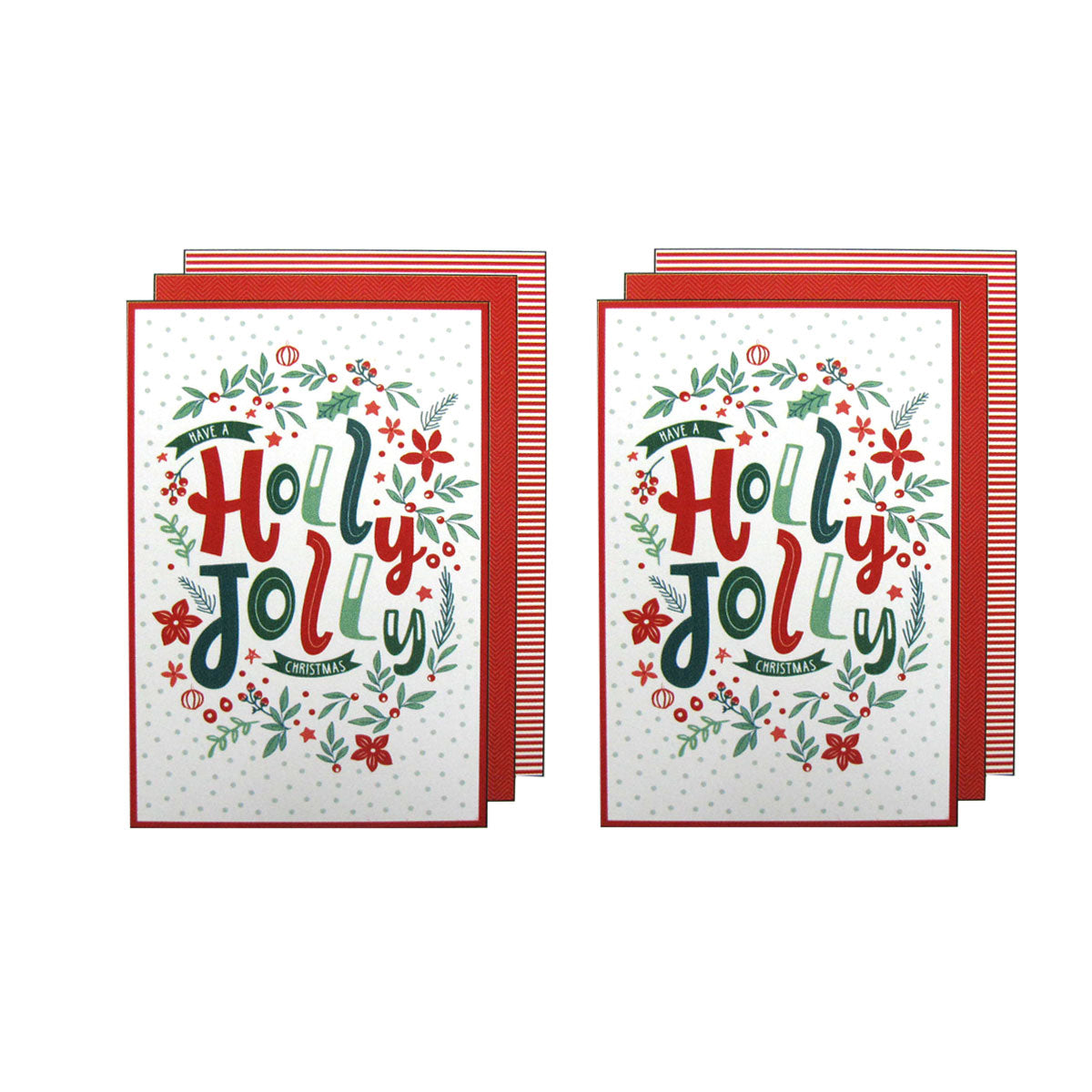 White Smoke Ladelle Joyful Jolly Christmas Set of 6 Cotton Kitchen Towels Red Home & Garden > Kitchenware > Table Linen & Kitchen Towels