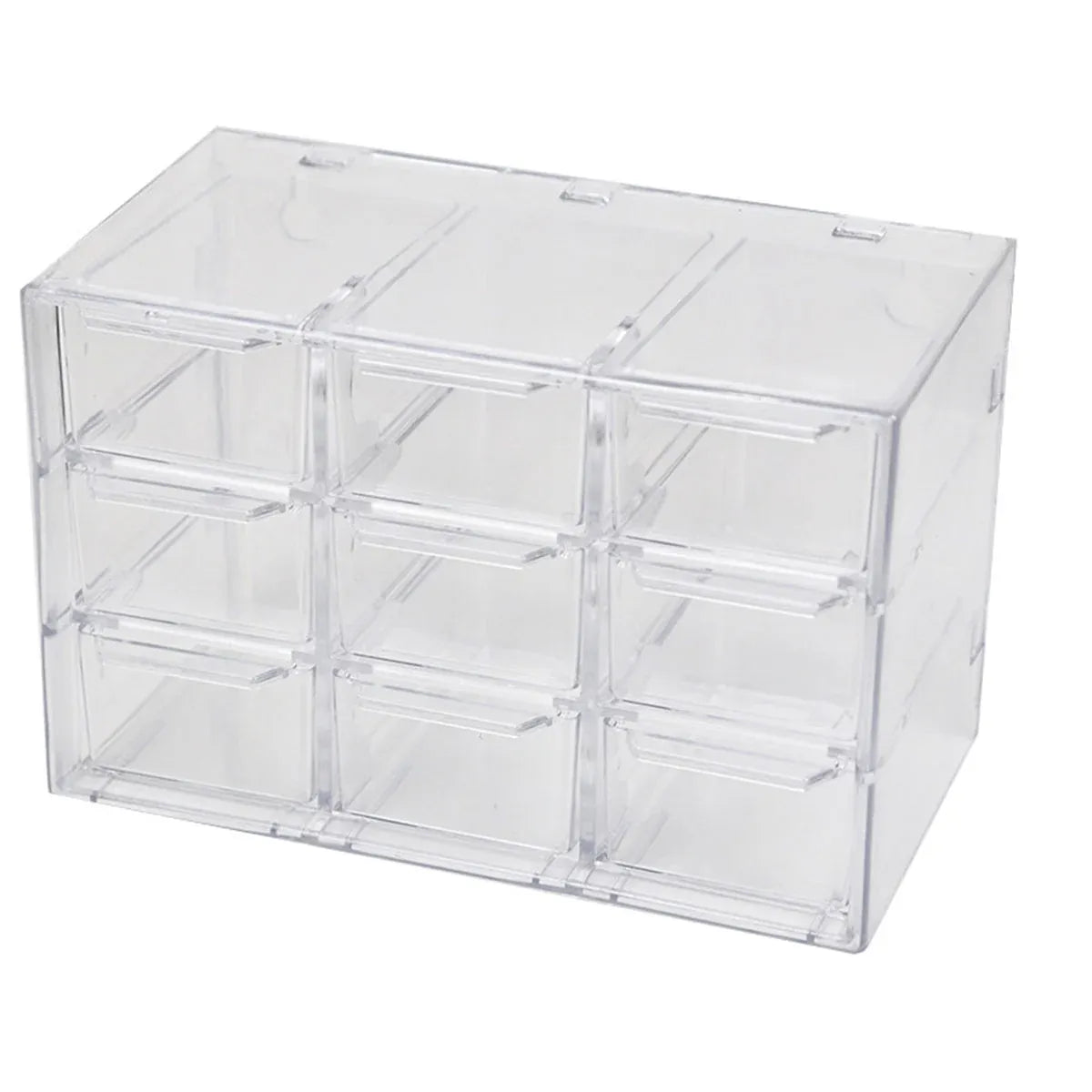 Light Gray Storage Organizer Box Mini Plastic Desktop Drawers Desk Craft Cabinet For Office - 9 Grids Craft Storage & Lighting