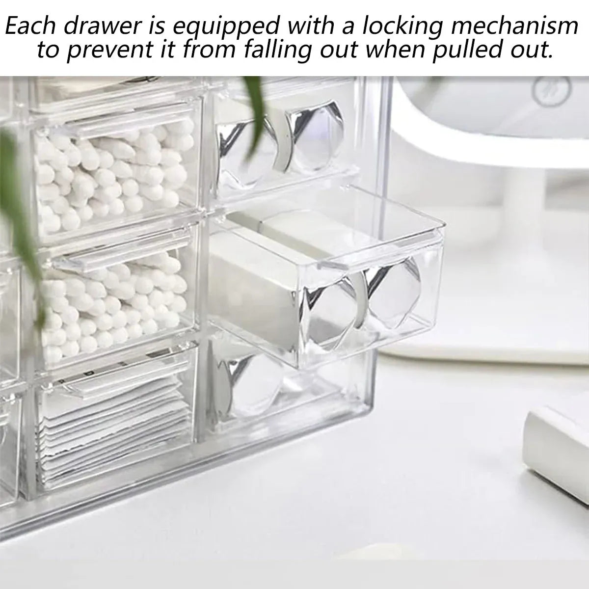 Lavender Storage Organizer Box Mini Plastic Desktop Drawers Desk Craft Cabinet For Office - 9 Grids Craft Storage & Lighting