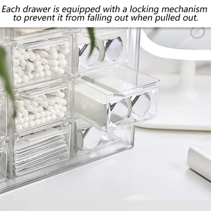 Lavender Storage Organizer Box Mini Plastic Desktop Drawers Desk Craft Cabinet For Office - 9 Grids Craft Storage & Lighting