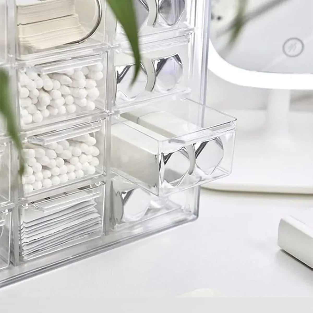 Lavender Storage Organizer Box Mini Plastic Desktop Drawers Desk Craft Cabinet For Office - 9 Grids Craft Storage & Lighting
