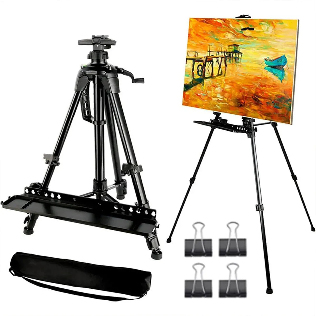 White Smoke Aluminium Triangular Artist Easel, 165cm Easels