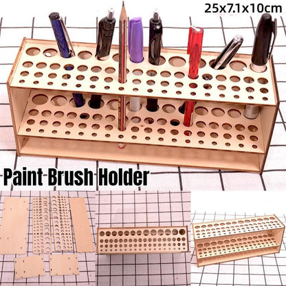 White Smoke Wooden Pen Holder Storage Organizer Shelf for Desk Office Stationery Supplies Craft Storage & Lighting
