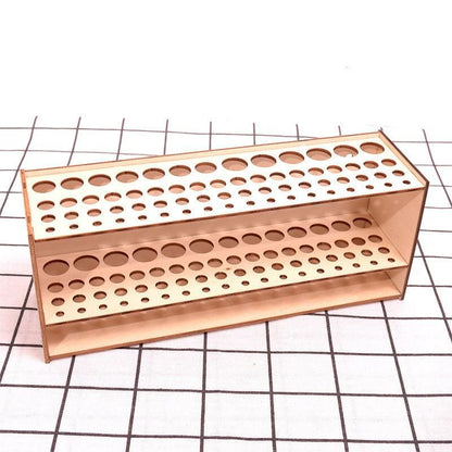 White Smoke Wooden Pen Holder Storage Organizer Shelf for Desk Office Stationery Supplies Craft Storage & Lighting