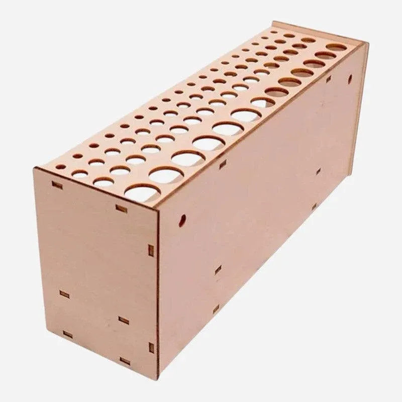 White Smoke Wooden Pen Holder Storage Organizer Shelf for Desk Office Stationery Supplies Craft Storage & Lighting