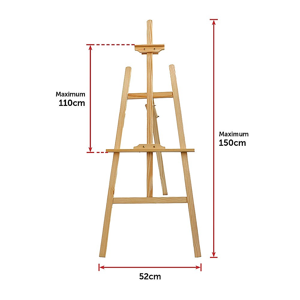 White Smoke Pine Wood A-Frame Artist Easel, 150cm Easels