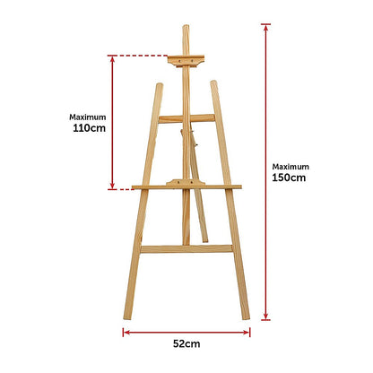 White Smoke Pine Wood A-Frame Artist Easel, 150cm Easels