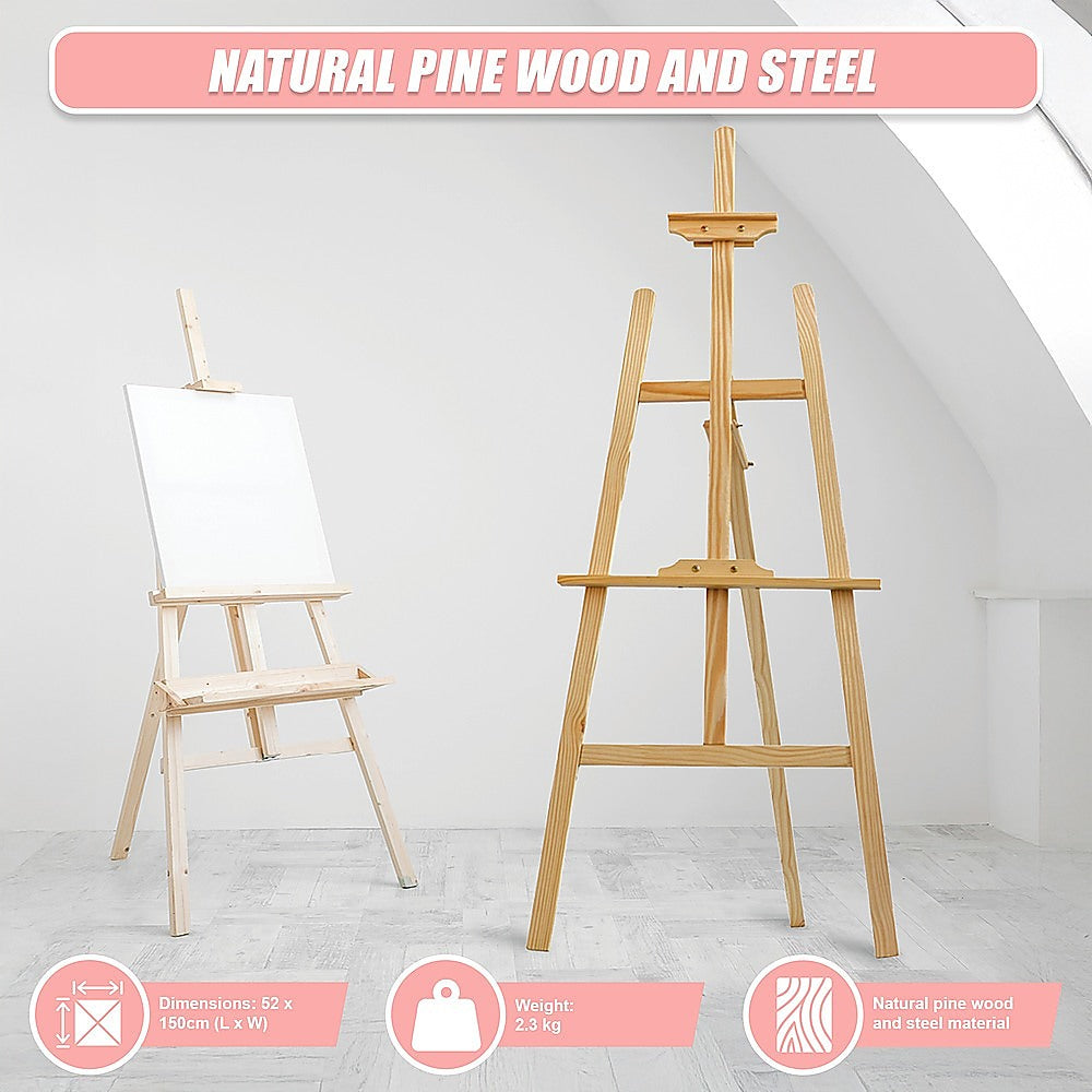 Lavender Pine Wood A-Frame Artist Easel, 150cm Easels