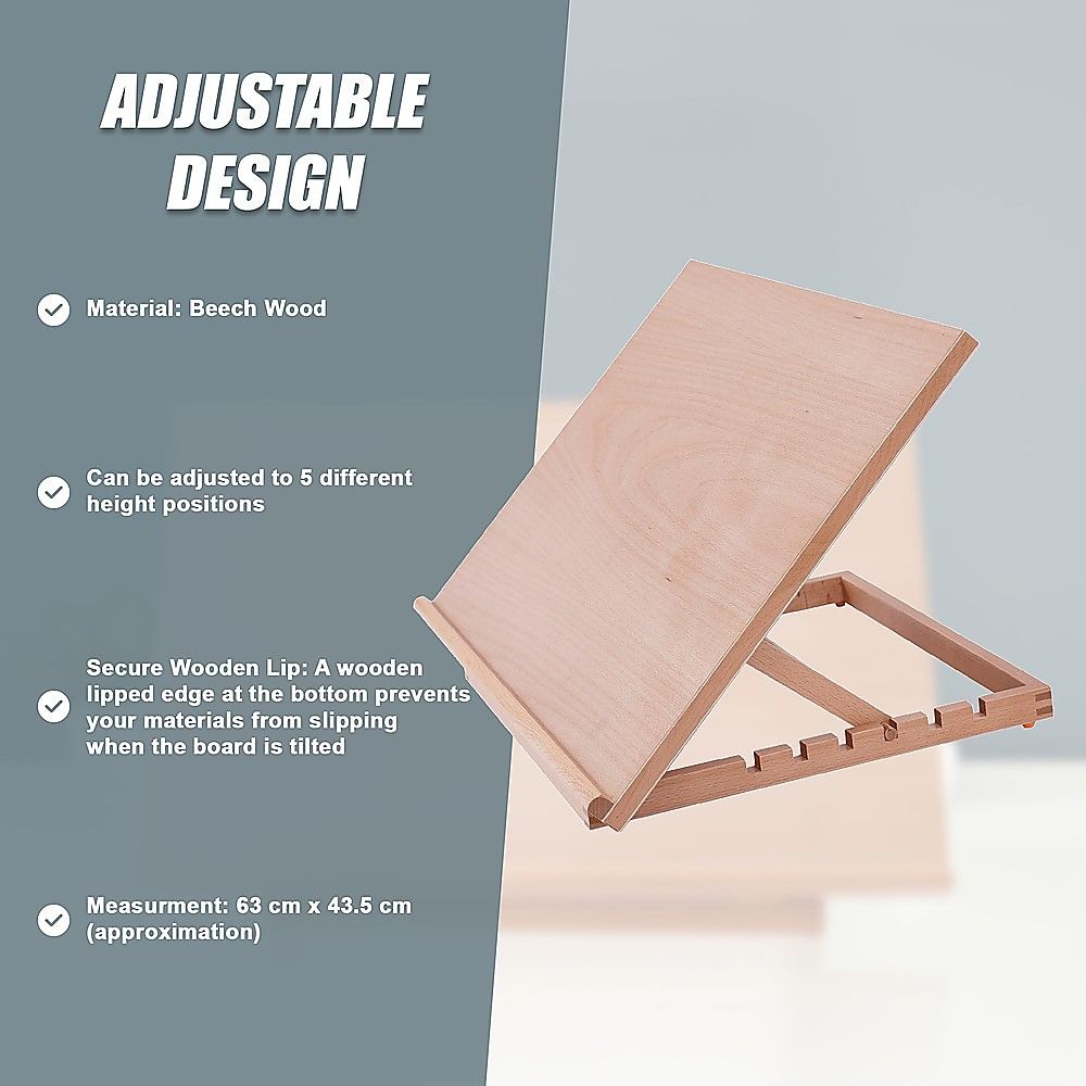 Slate Gray Wooden Drawing Board, A2 Easels