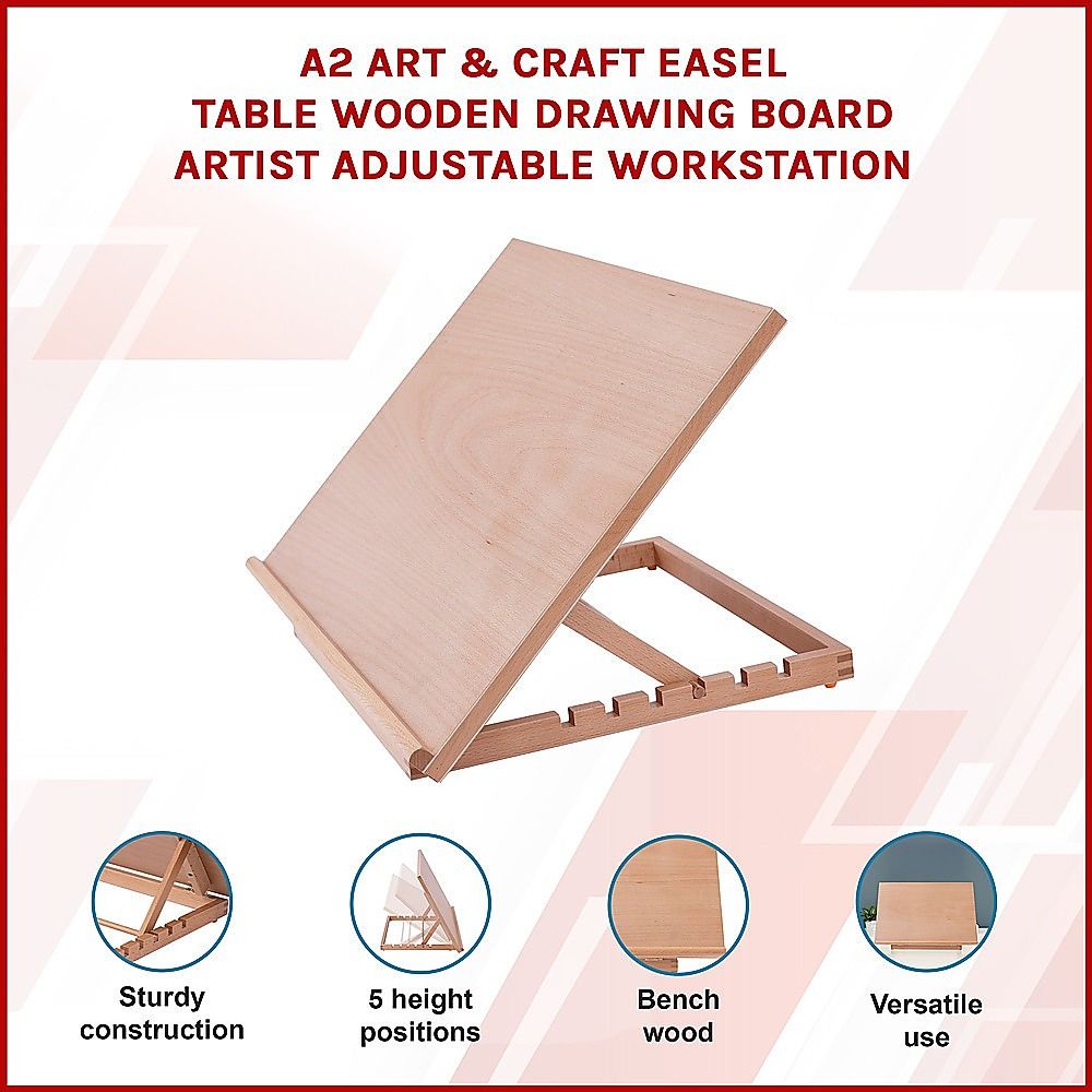 White Smoke Wooden Drawing Board, A2 Easels