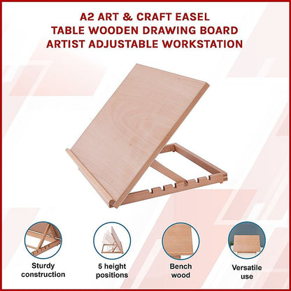 White Smoke Wooden Drawing Board, A2 Easels