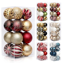 White Smoke Black and Gold Color Scheme 16-Piece Luxury Christmas Bauble Set – Assorted Glitter & Patterned PVC Ornaments for Holiday Tree Decor Xmas