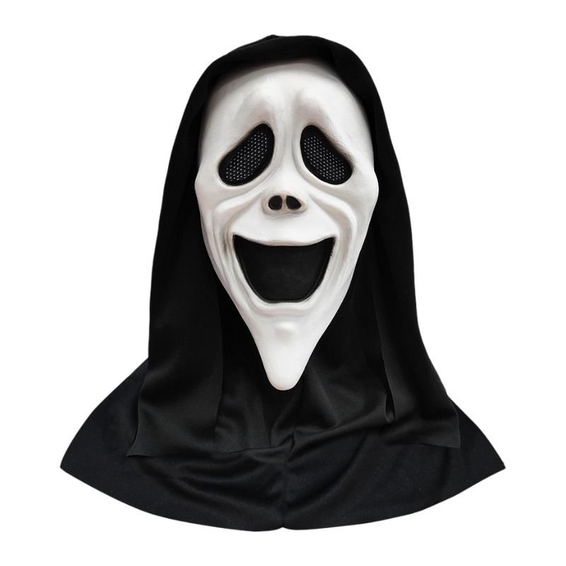 Scream Ghost Face Mask - Halloween Cosplay Latex Hood Mask for Horror Parties, Masquerades and Haunted Houses (Style 13)