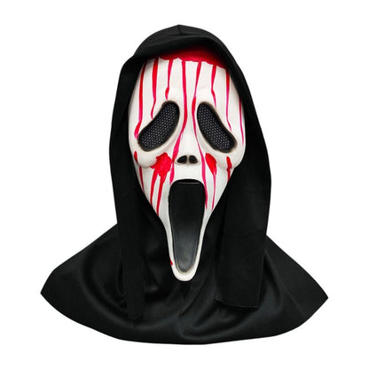 Scream Ghost Face Mask - Halloween Cosplay Latex Hood Mask for Horror Parties, Masquerades and Haunted Houses (Style 2)