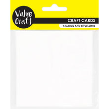 Yellow Craft Cards With Envelopes White 5Pcs Party