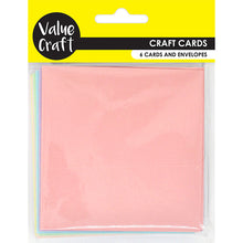 Light Pink Craft Cards With Envelopes Pastel 6Pc Party
