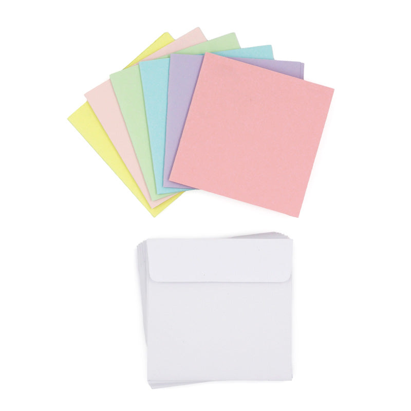 White Smoke Craft Cards With Envelopes Pastel 6Pc Party