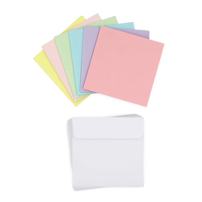 White Smoke Craft Cards With Envelopes Pastel 6Pc Party
