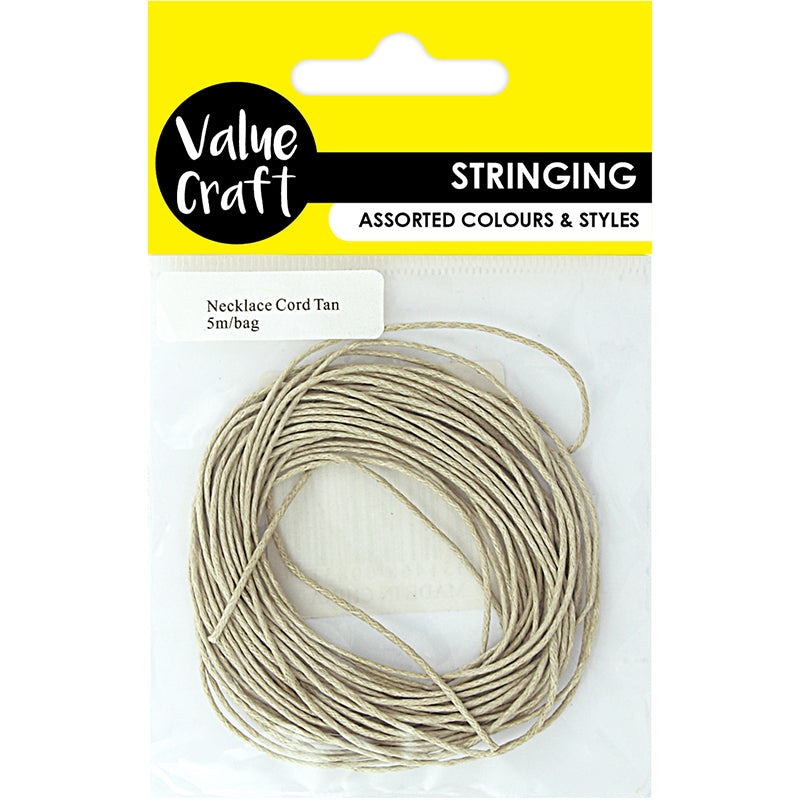 Lavender Jewellery Findings Necklace Cord Tan 5M Charms and Pendants