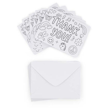 Lavender Party DIY Colour in Gift Cards with Envelopes, Thank You Theme, 6pk Party