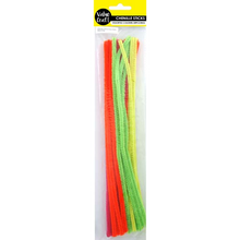 Lavender Chenille Sticks, Fluorescent Colours, 60pcs Kids Activities
