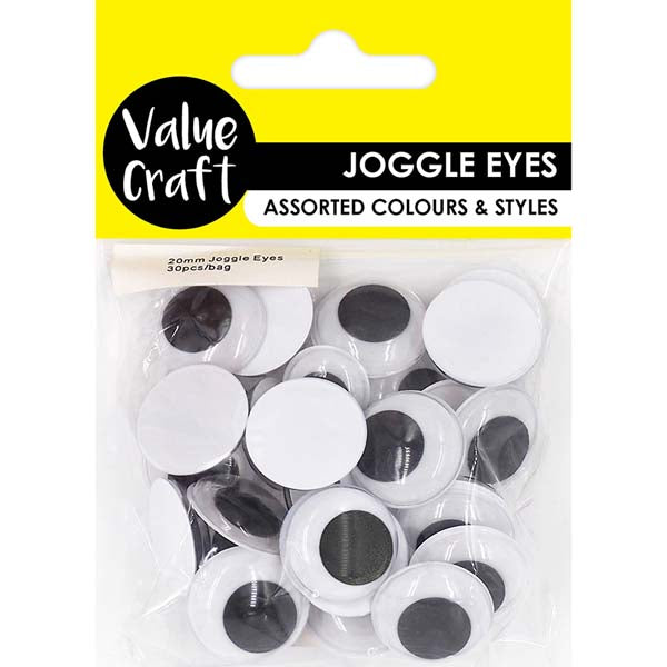 Lavender Joggle Eyes, Round, 20mm, 30pk Kids Craft Basics