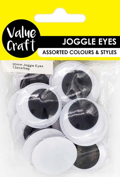 Lavender Joggle Eyes, Round, 30mm, 12pk Kids Craft Basics