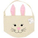 White Smoke Easter Hession Basket, Pink Bunny, 20x18cm, 1pk Easter
