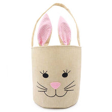 White Smoke Easter Hession Basket, Pink Bunny, 20x18cm, 1pk Easter