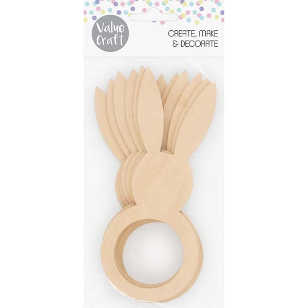 White Smoke Easter Wooden Bunny Ring, 122cm, 6pk Easter