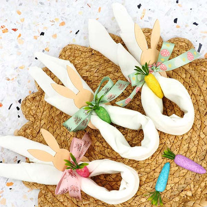 White Smoke Easter Wooden Bunny Ring, 122cm, 6pk Easter