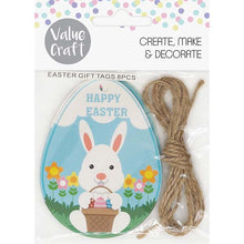 White Smoke Easter Egg Shapped Gift Tags, Assorted designs, 8pk Easter