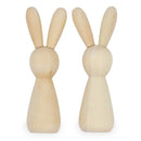 White Smoke Easter 3D Wood Bunnies, 8.8cm x 2cm, 2pk Easter