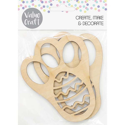 White Smoke Easter Wooden Bunny Feet, 11.5cm x 15cm, 2pk Easter