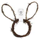 White Smoke Easter DIY Bunny Head Wooden Wreath, 14cm, 1pk Easter